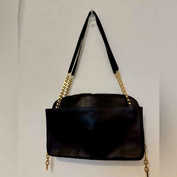 Black Lucy Leather Shoulder Bag - Picture 10 of 10